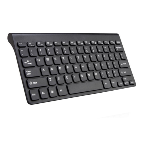 8WARE Compact Mini Ergonomic Keyboard USB & PS2 Black 89 Keys